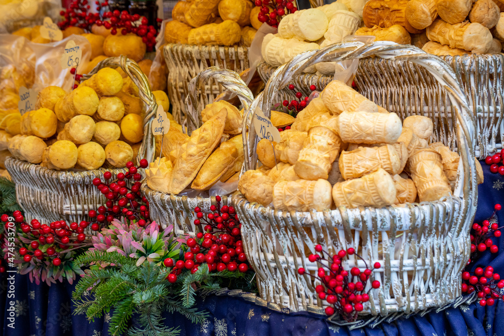 Traditional polish smoked cheese 