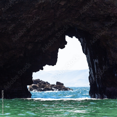 Arch at Paracas National Reserve, Peru. Square