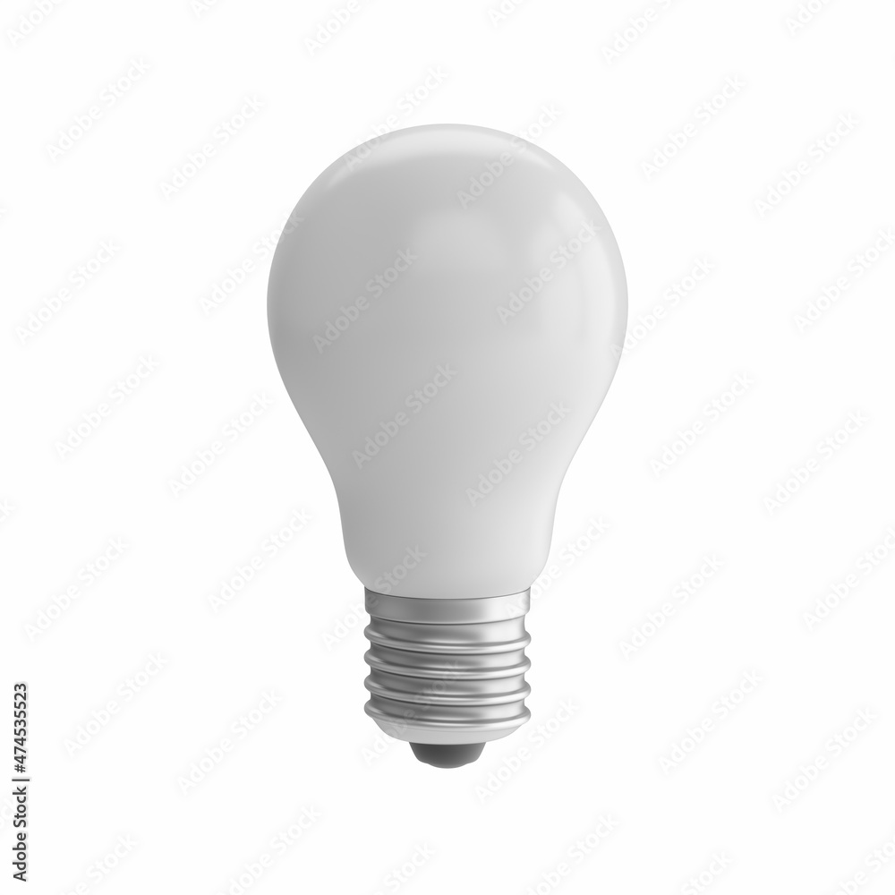 3D Rendering Light Bulb isolated on white background 3D Rendering Light Bulb isolated on white background