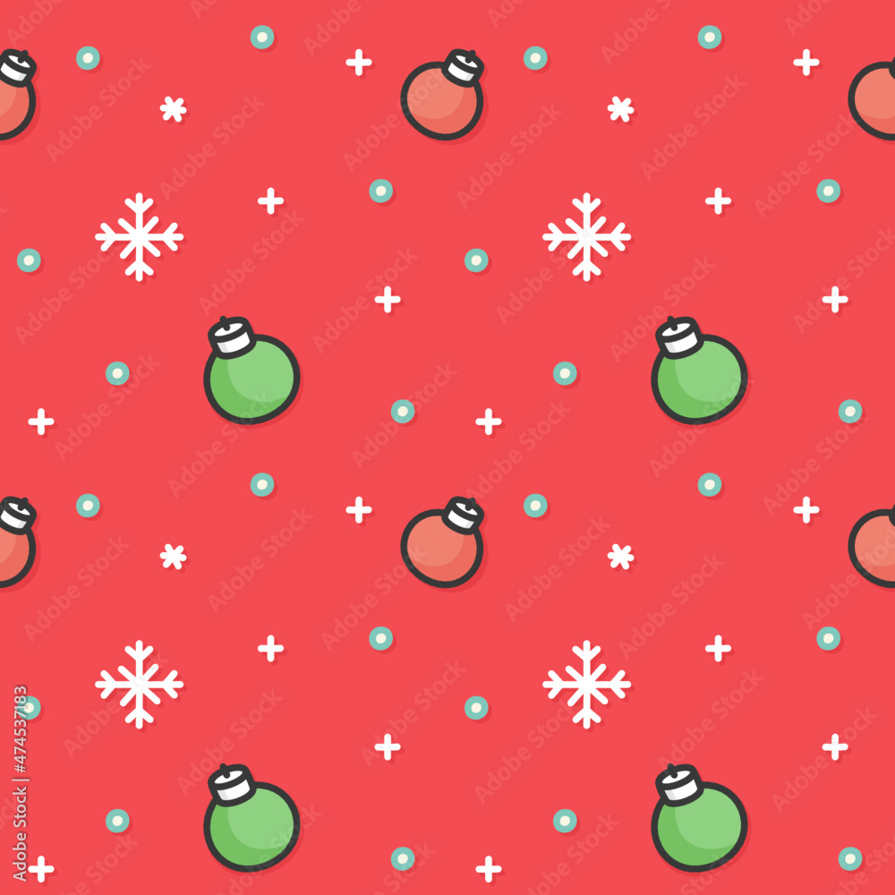 snow Christmas kawaii doodle flat vector seamless pattern Gift Wrap wallpaper background snow Christmas kawaii doodle flat vector seamless pattern Gift Wrap wallpaper background