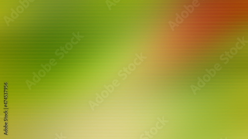 Abstract blurred background, horizontal light lines on green and