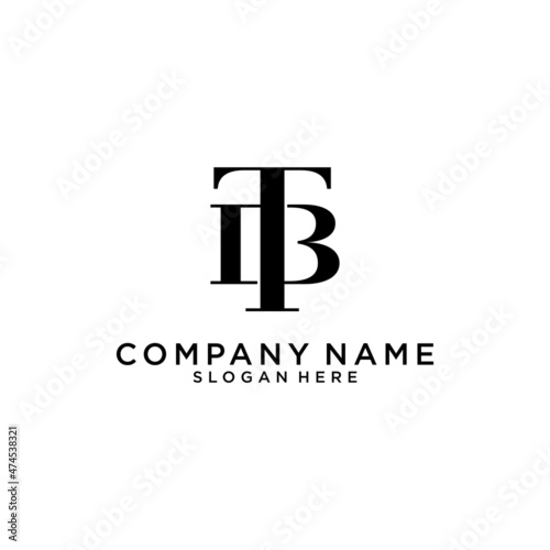 TB or BT initial letter logo design vector.