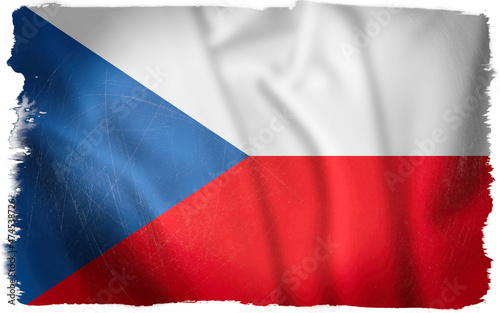 Czech republic flag. Waving national flag of Czech republic.