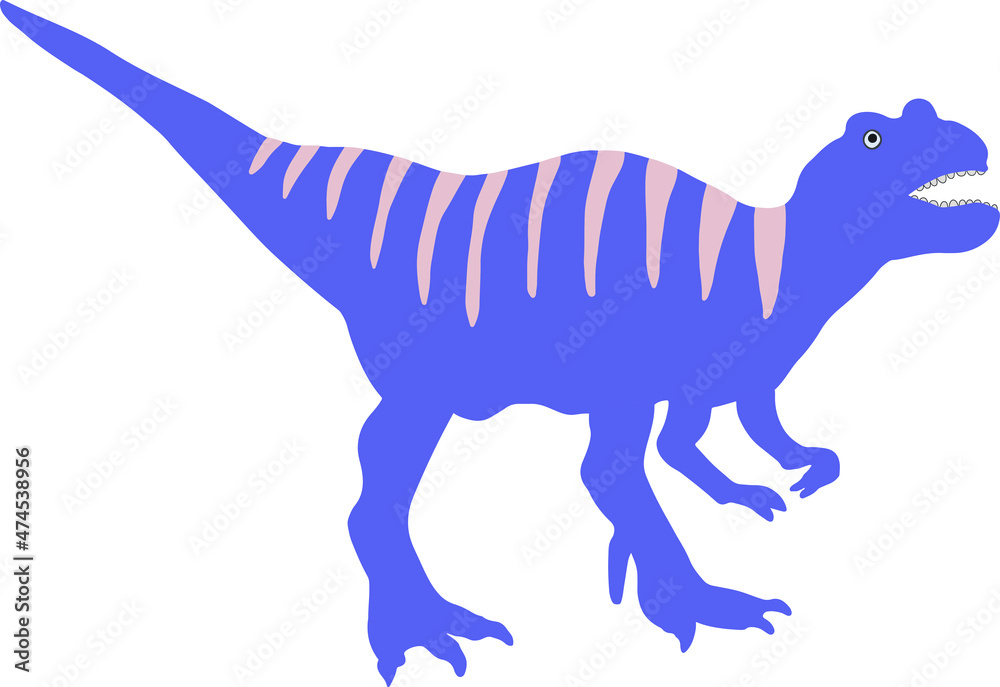 Vector dinosaur illustration in colorful trendy colors. Pink, violet, very peri. Great for kids nursery products, fabric and textile. Cute dino