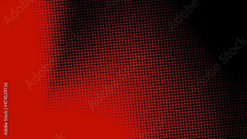 Dots halftone red black color pattern gradient texture  background.