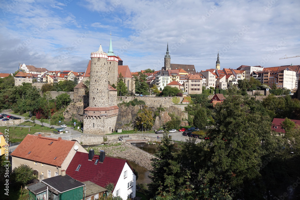 Blick von der Friedensbrücke auf Bautzen Blick von der Friedensbrücke auf Bautzen