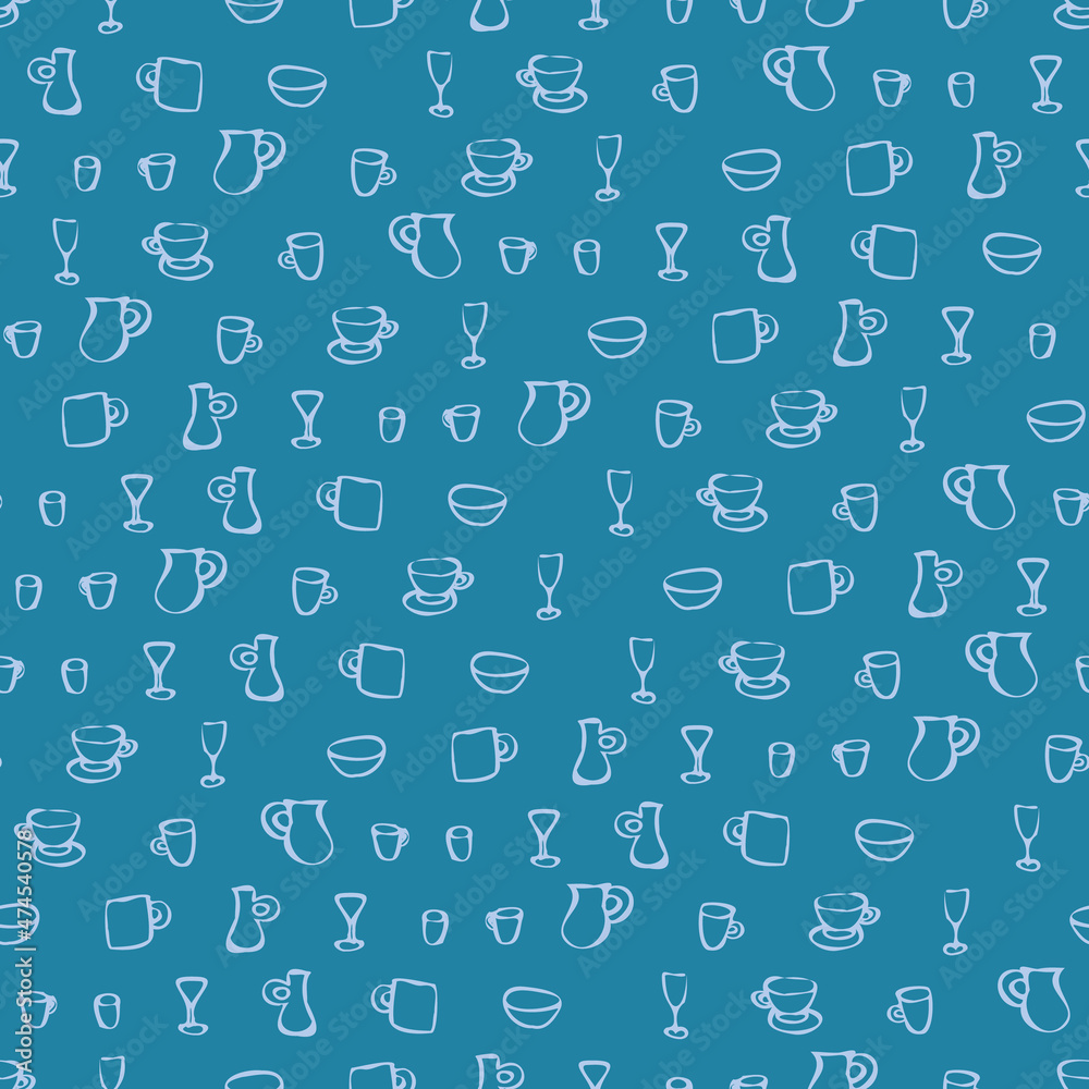 A doole drink containers seamless vector pattern A doole drink containers seamless vector pattern