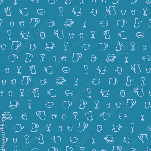 A doole drink containers seamless vector pattern photo