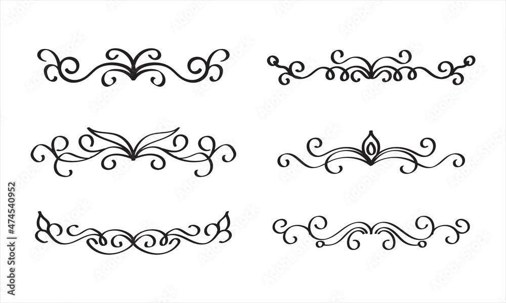 Decorative swirl floral ornaments collection
Decorative swirl floral ornaments collection