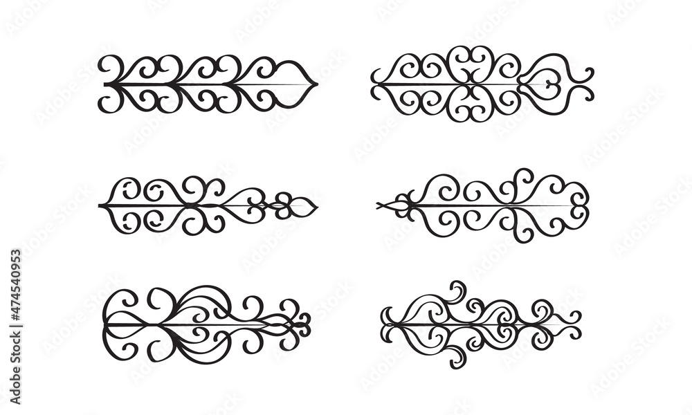 Decorative swirl floral ornaments collection
Decorative swirl floral ornaments collection