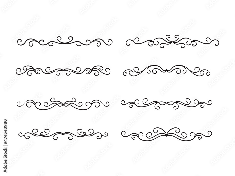 Decorative swirl floral ornaments collection
Decorative swirl floral ornaments collection