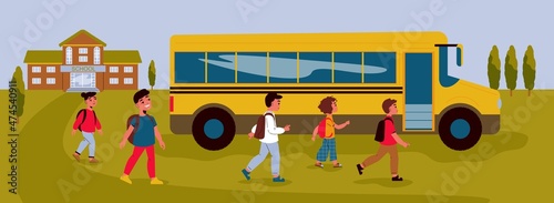 School Background Illustration