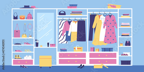 Wardrobe Flat Illustration