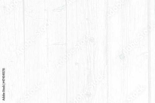 Subtle white wood texture background of old painted board. Cool light grey natural wooden texture wallpaper.  White wooden table top view. Vector EPS10.