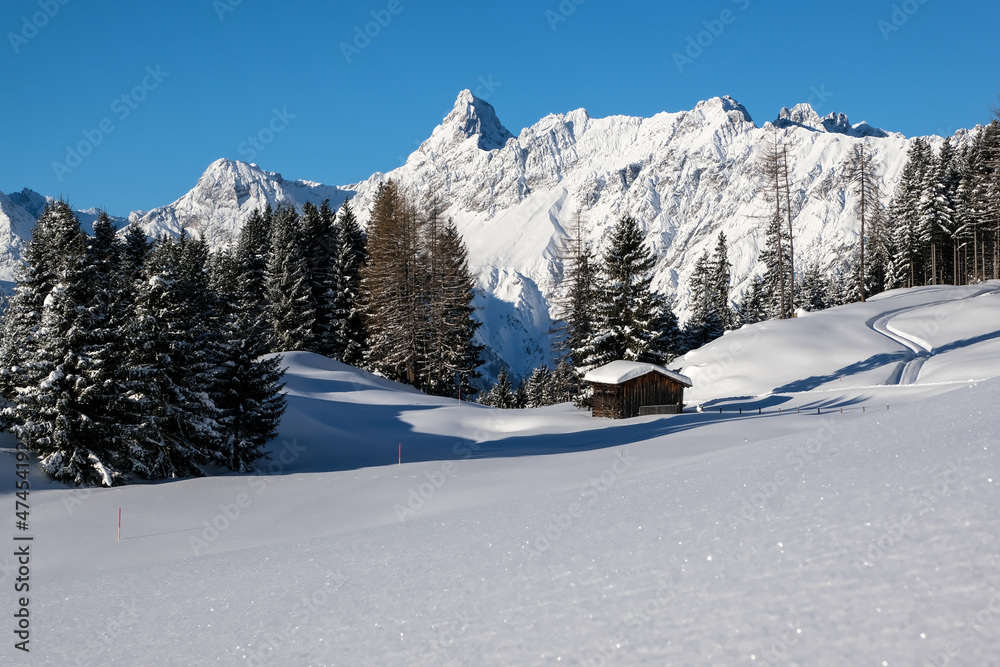 Perfekt Winter Day in the Valley of Montafon, Vorarlberg, Austria Perfekt Winter Day in the Valley of Montafon, Vorarlberg, Austria