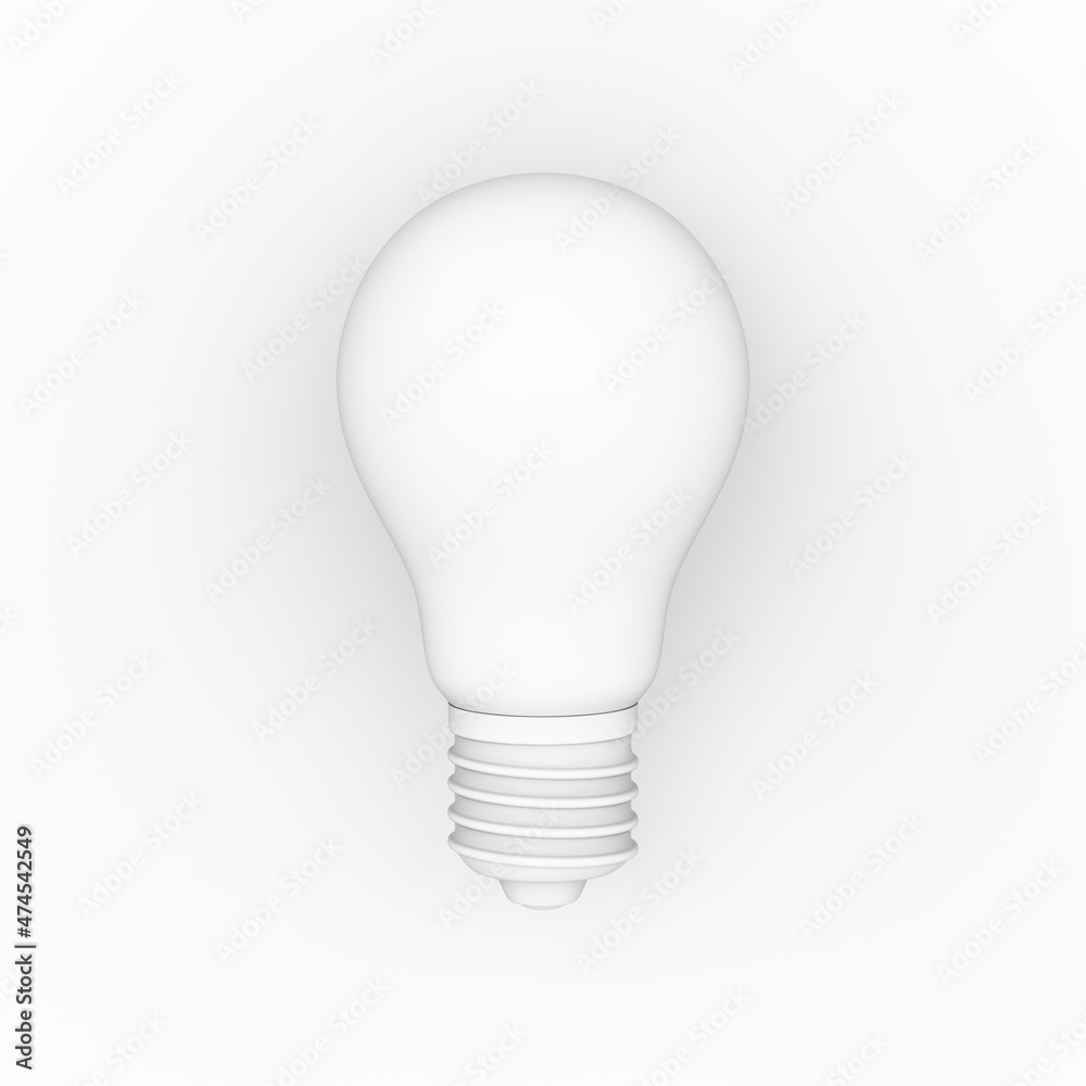 3D Rendering Blank Light Bulb isolated on white background 3D Rendering Blank Light Bulb isolated on white background