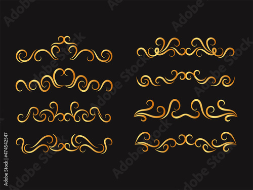 
Floral dividers elements mega collection decoration set