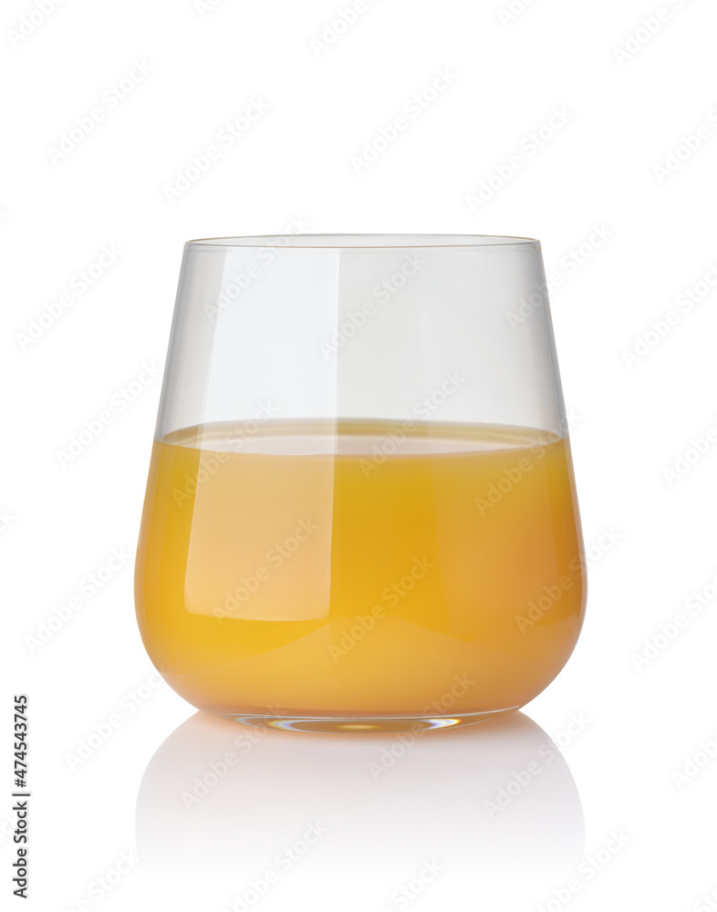 Front view of mango juice glass Front view of mango juice glass