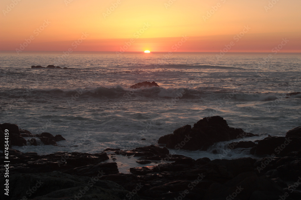 Sunset over the Atlantic Ocean from the Corrubedo Lighthouse