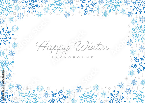 Card Design with Snowflake Illustrations