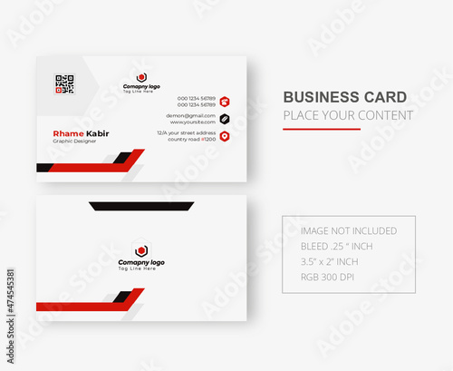 Set of new modern business card print templates Double-sided creative design.Horizontal Vector illustration Personal visiting card with company logo. corporate business card