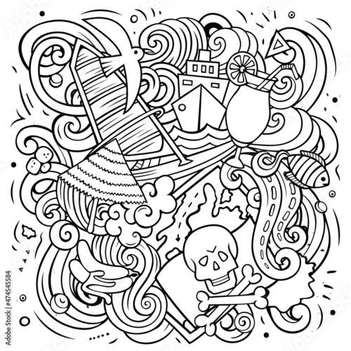 Bahamas cartoon vector doodle illustration