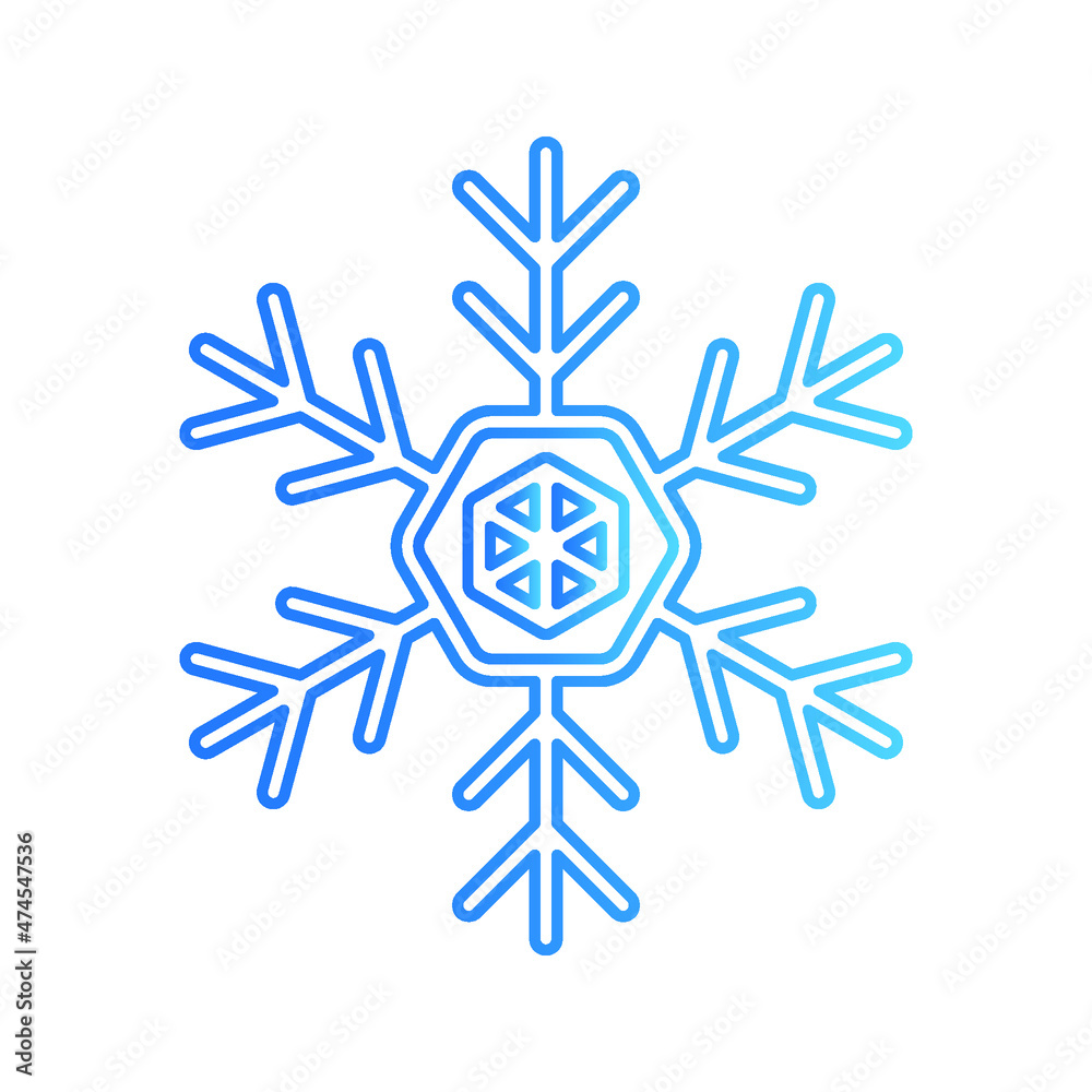 snowflake icon. New year design elements, frozen sign. Vector illustration snowflake icon. New year design elements, frozen sign. Vector illustration
