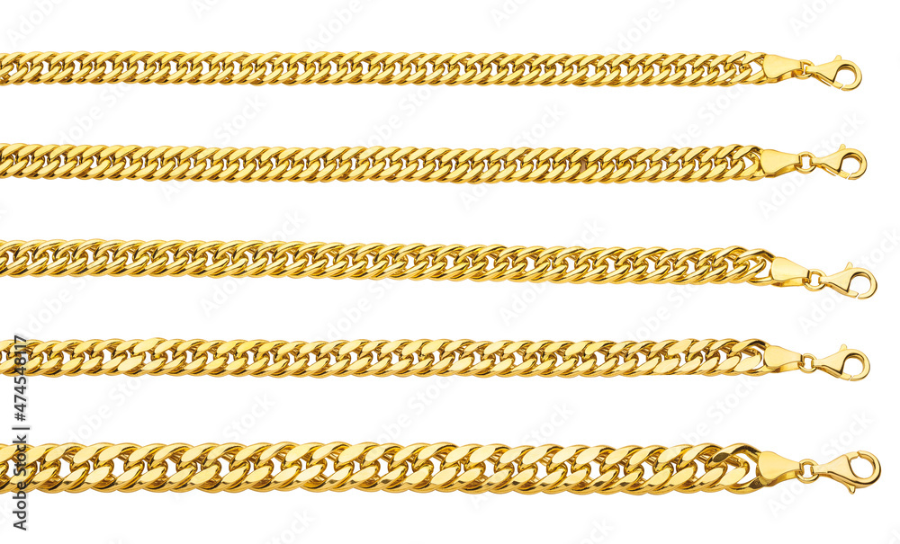 Gold chain isolated