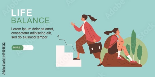 Life Balance Horizontal Banner