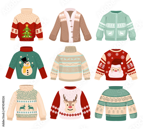 Handmade Christmas Sweaters Set