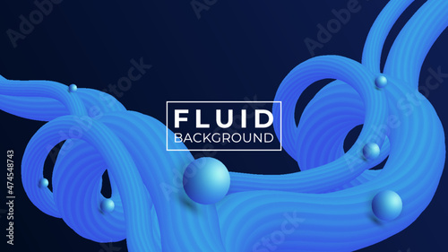 3D Fluid abstract vector trendy modern background illustration design.