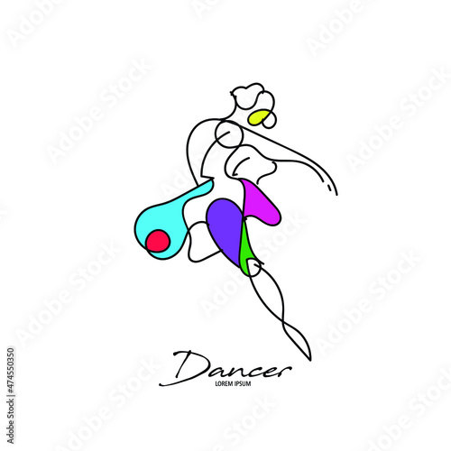 continue the line of dancers. line art of abstract line dancers. sen dancer line illustrations are suitable for use for art galleries, dance studios, art studios, dance studios and others