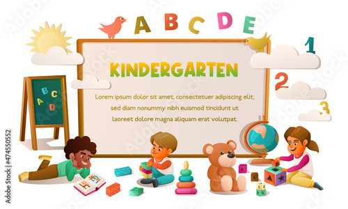 Kindergarten Cartoon Frame