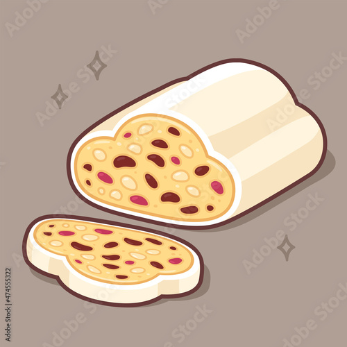 Weihnachtsstollen German Christmas fruit bread