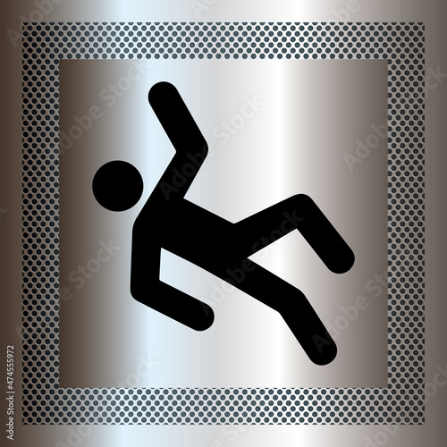 Logo risque de chute.