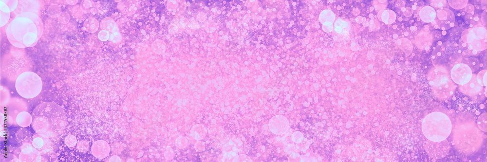 Purple pink party paint splatter explosion bokeh background New Years theme