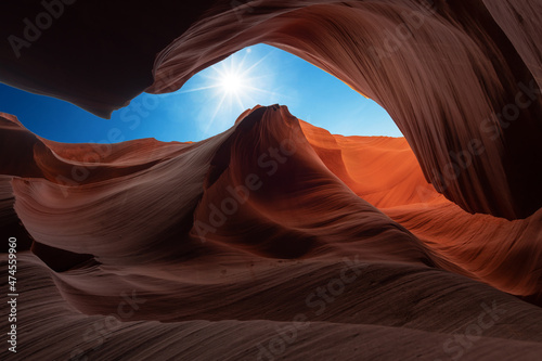 antelope canyon in arizona usa - background and travel concept