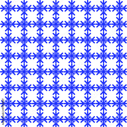 seamless pattern with blue flowers