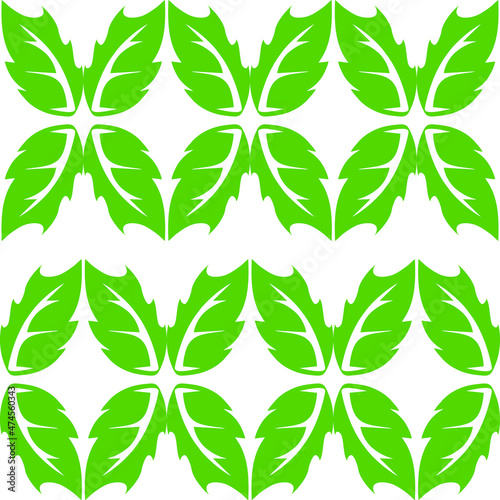 Wallpaper Mural green leaves isolated on white Torontodigital.ca