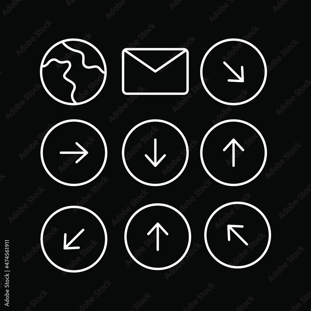 icon basic button and browser set simple icon basic button and browser set simple