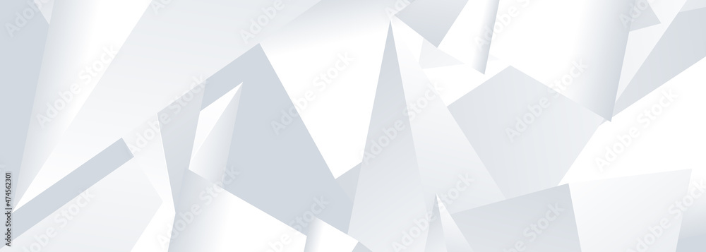 White abstract vector geometric background with triangle 3D mosaic for website, landing page, header. Vector illustration White abstract vector geometric background with triangle 3D mosaic for website, landing page, header. Vector illustration