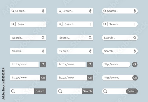 Search bar. Searched navigator UI design. Vector web concept