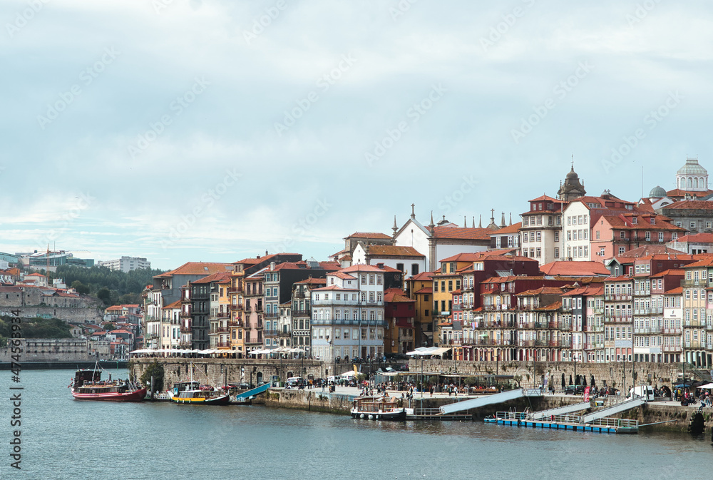 Oporto historical city center and Douro river, Portugal
