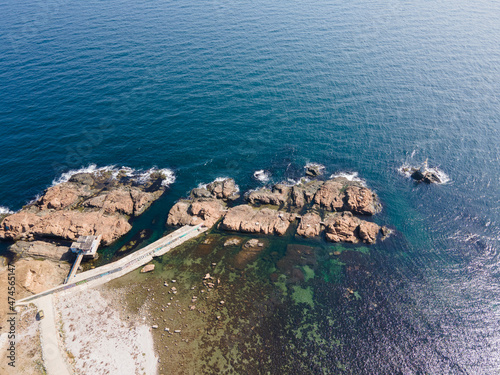 Aerial view of town of Ahtopol, Bulgaria