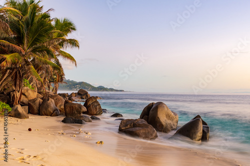 Beautiful landscape from Seychelles. Amazing landscape to be used for a print on canvas to give as gift anytime 