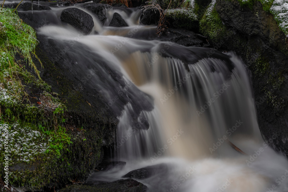 Fototapeta premium Branka waterfall on Mze river near Branka village in west Bohemia