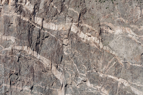 Closeup of Painted Wall in Black Canyon of the Gunnison National Park in Colorado from Chasm Viewpoint