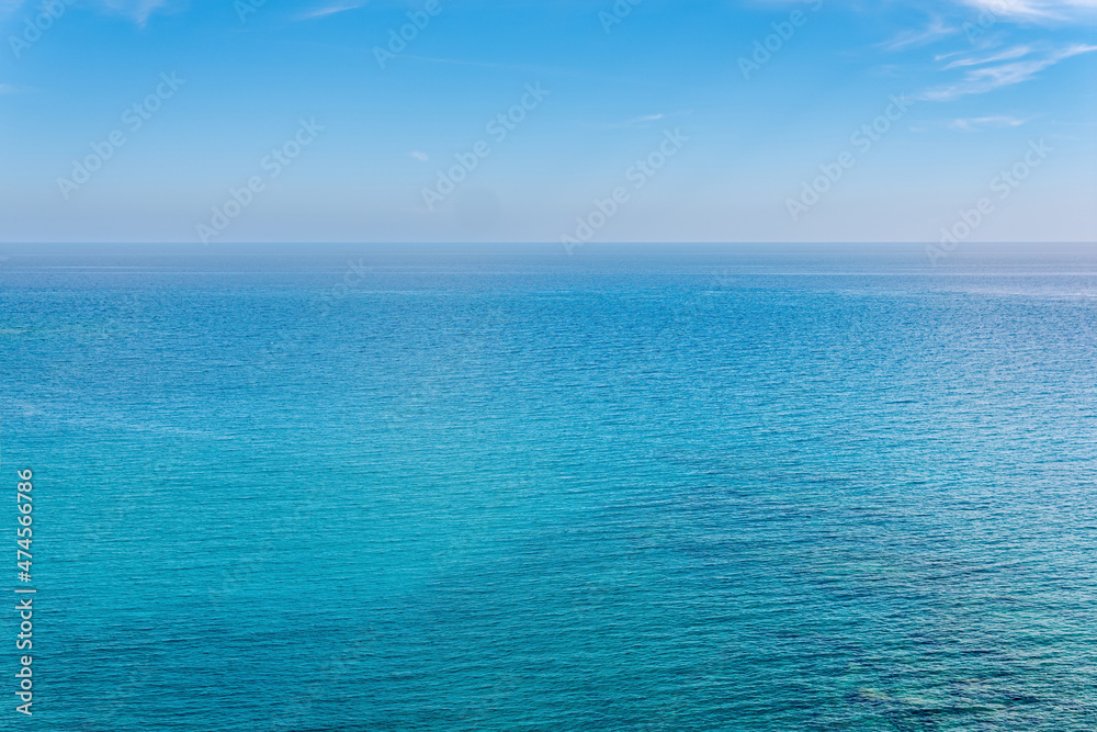 background, seascape, blue sea and sky to horizon