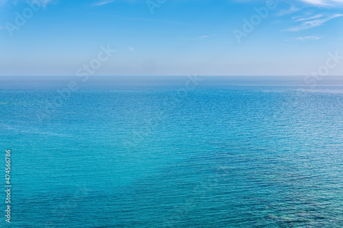 background  seascape  blue sea and sky to horizon