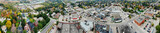 Aerial panorama of Elmira, Ontario, Canada downtown